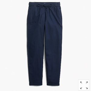 J Crew Linen Cotton Drawstring Pant